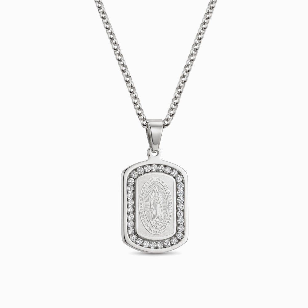 Colar Nossa Senhora em Aço Inoxidável
