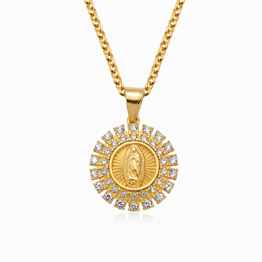 Colar Nossa Senhora em Aço Inoxidável