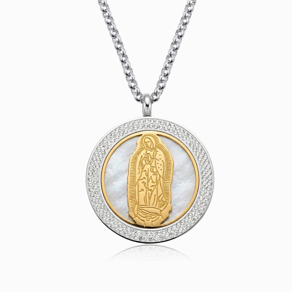 Colar Nossa Senhora em Aço Inoxidável