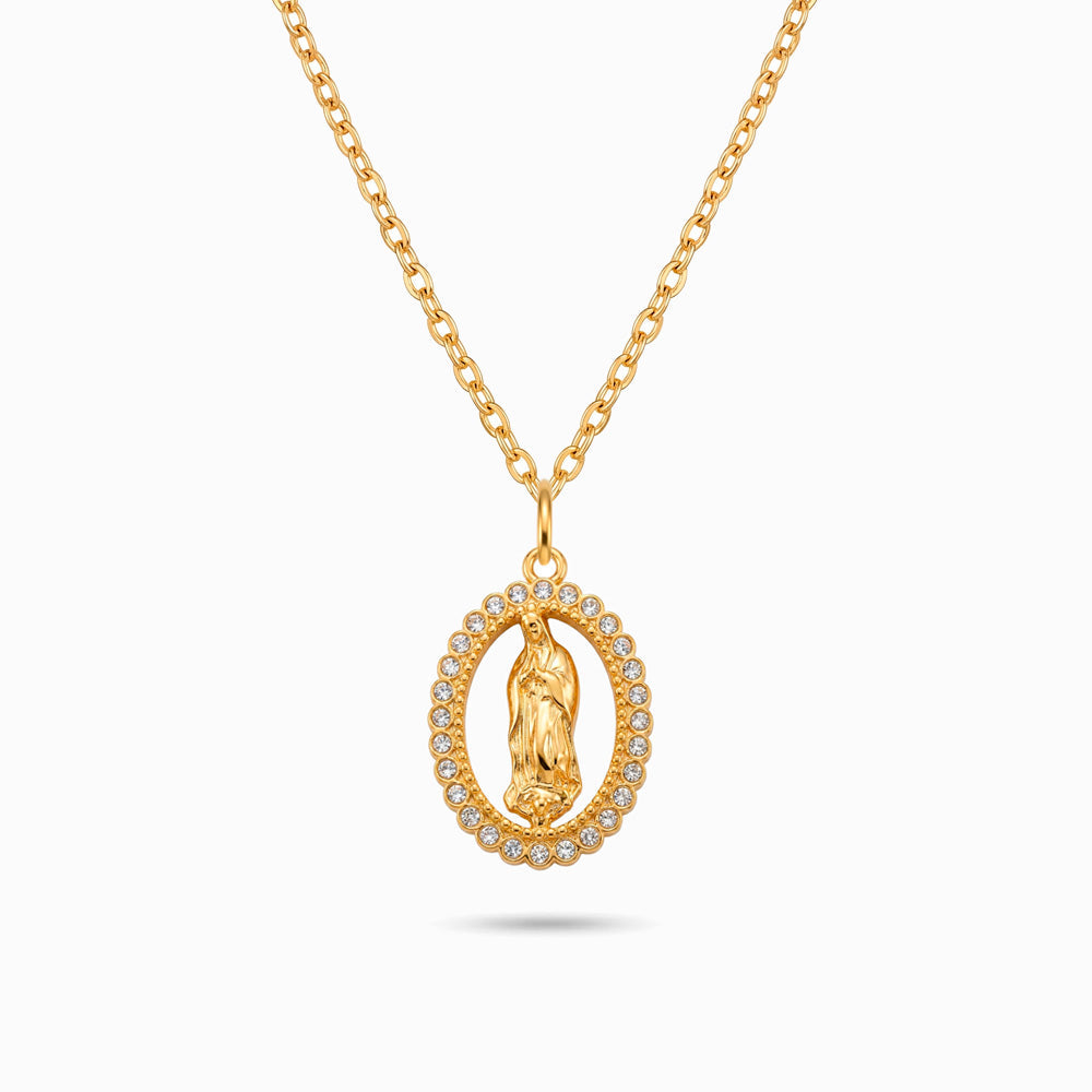 Colar Nossa Senhora em Aço Inoxidável