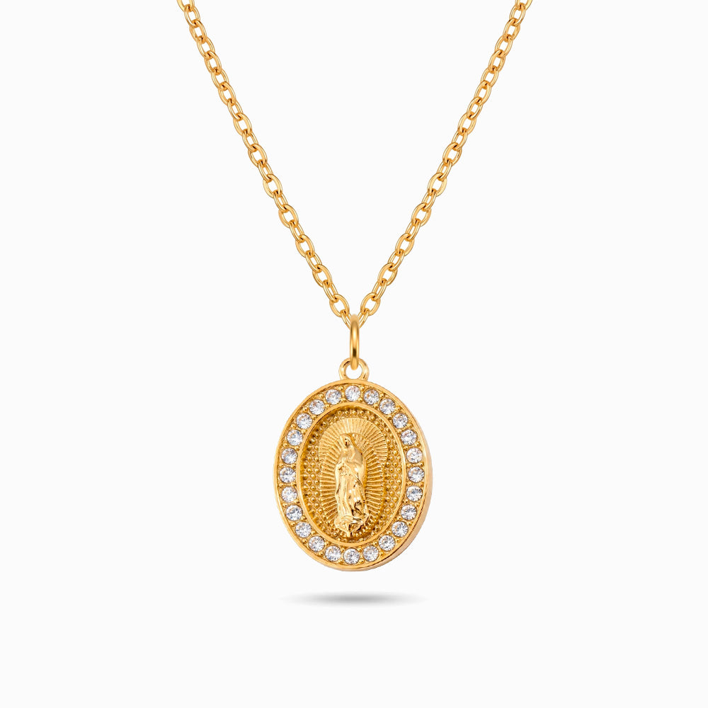 Colar Nossa Senhora em Aço Inoxidável