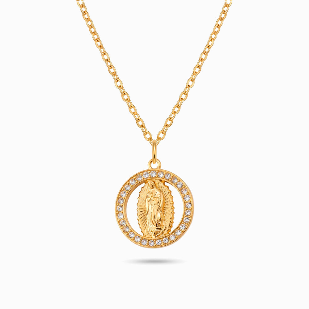 Colar Nossa Senhora em Aço Inoxidável