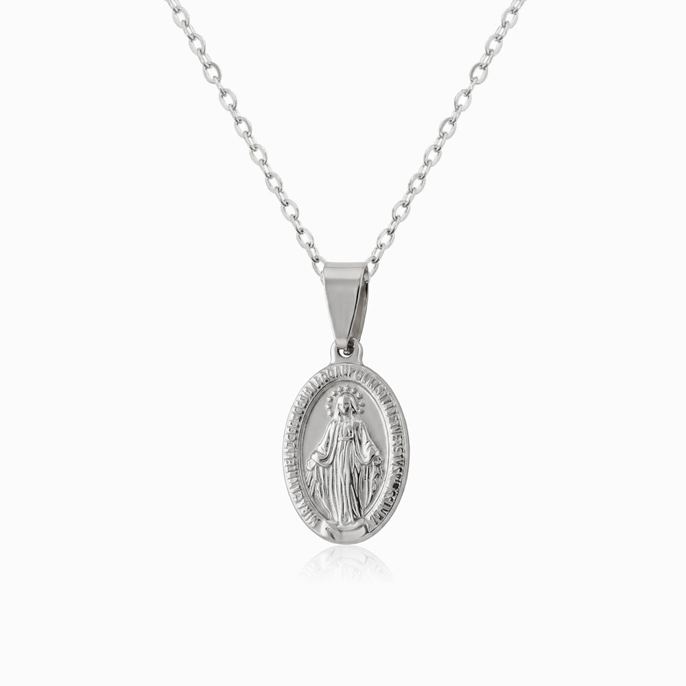 Colar Nossa Senhora em Aço Inoxidável