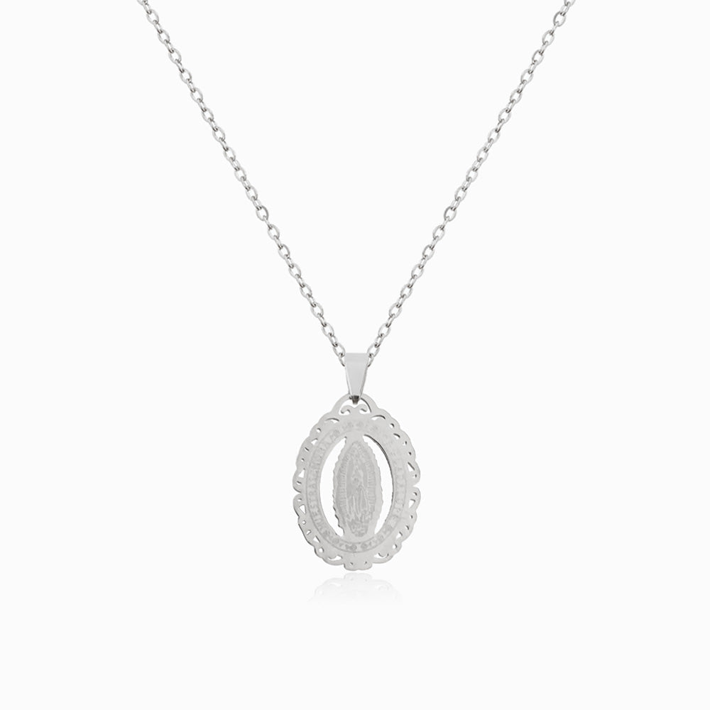 Colar Nossa Senhora em Aço Inoxidável