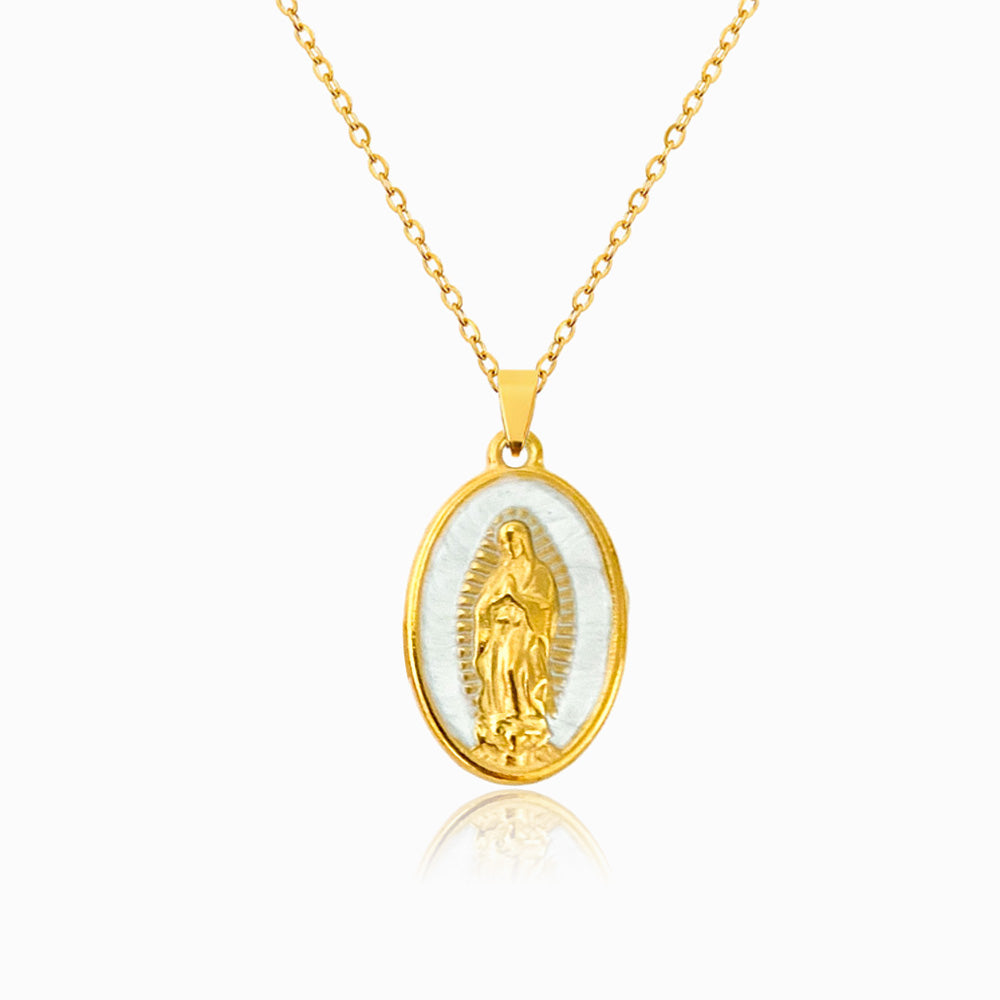 Colar Nossa Senhora em Aço Inoxidável