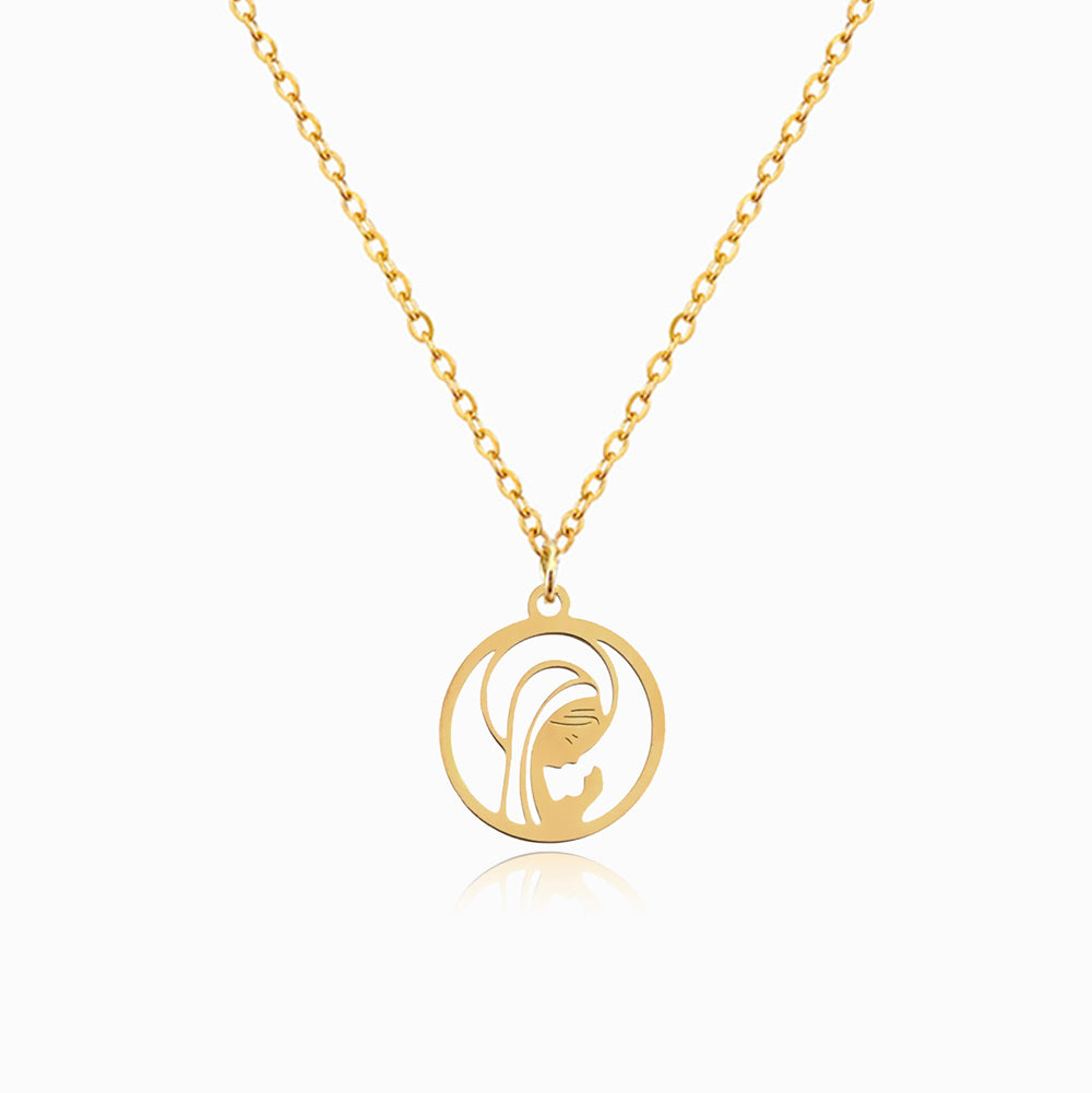 Colar Nossa Senhora em Aço Inoxidável