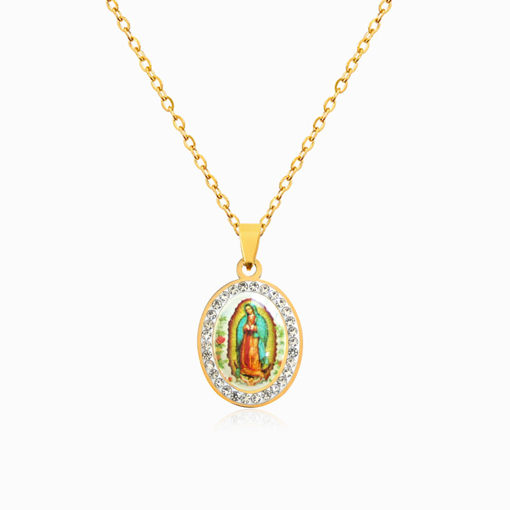 Colar Nossa Senhora em Aço Inoxidável