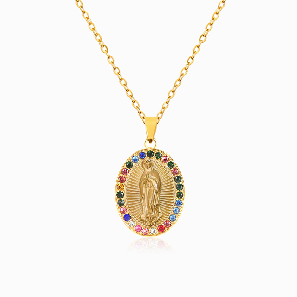 Colar Nossa Senhora em Aço Inoxidável