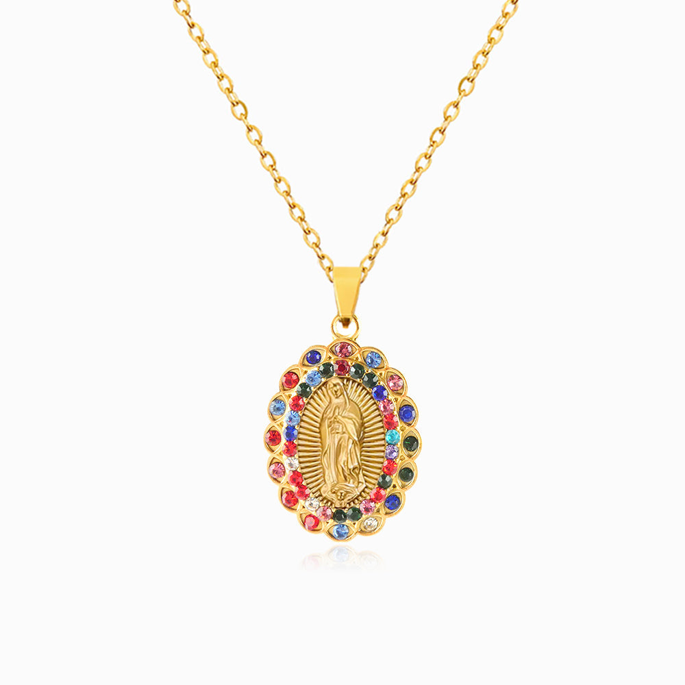 Colar Nossa Senhora em Aço Inoxidável
