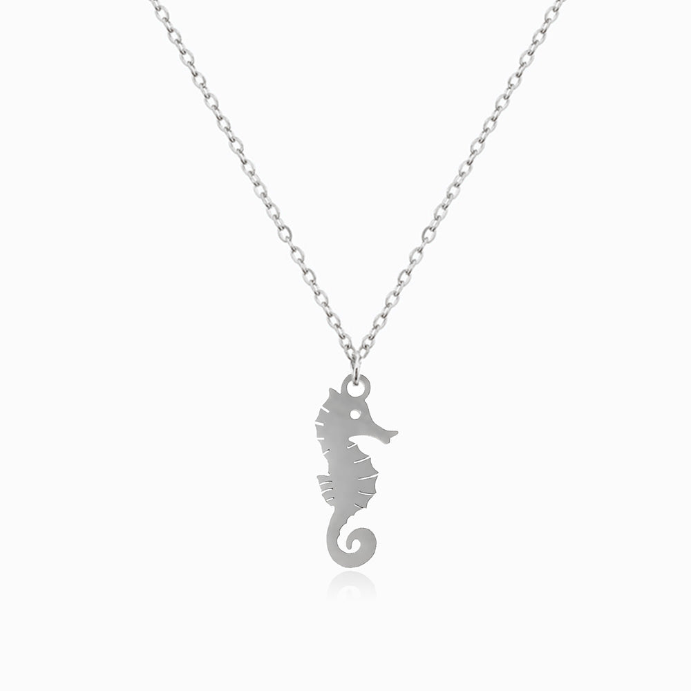 Colar Cavalo-marinho Infantil em Aço Inoxidável