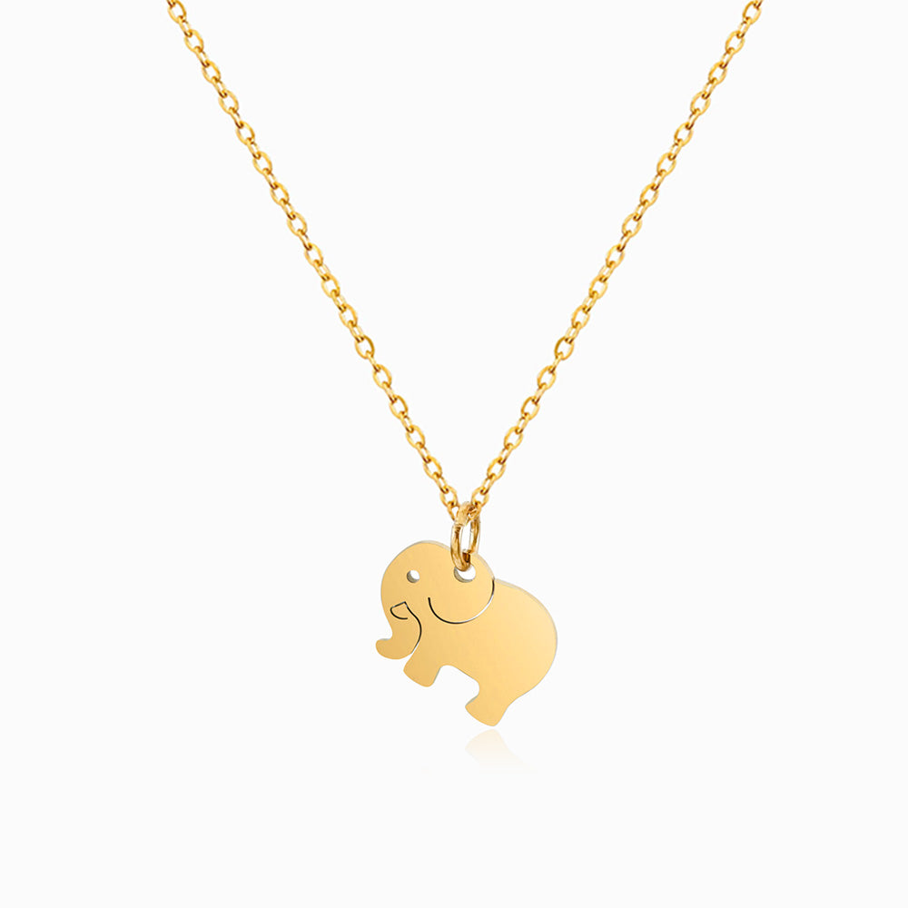 Colar Elefante Infantil em Aço Inoxidável