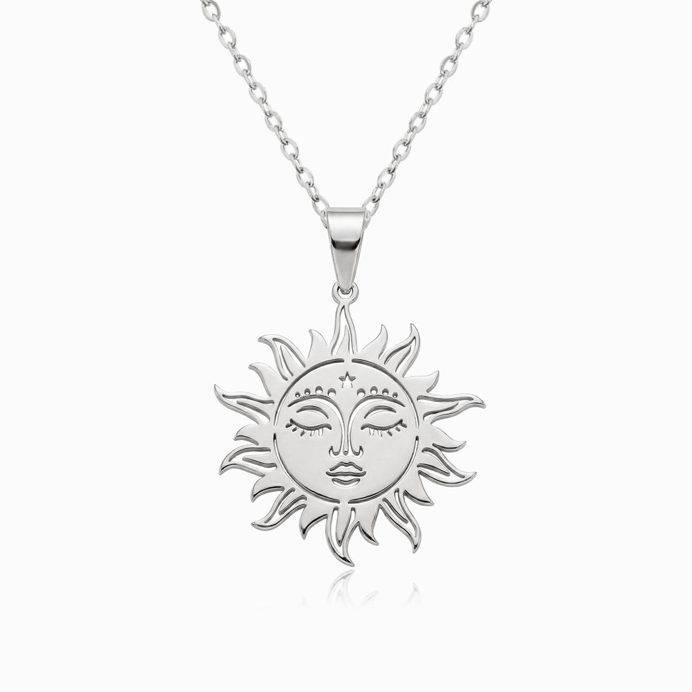 Colar Sol em Aço Inoxidável