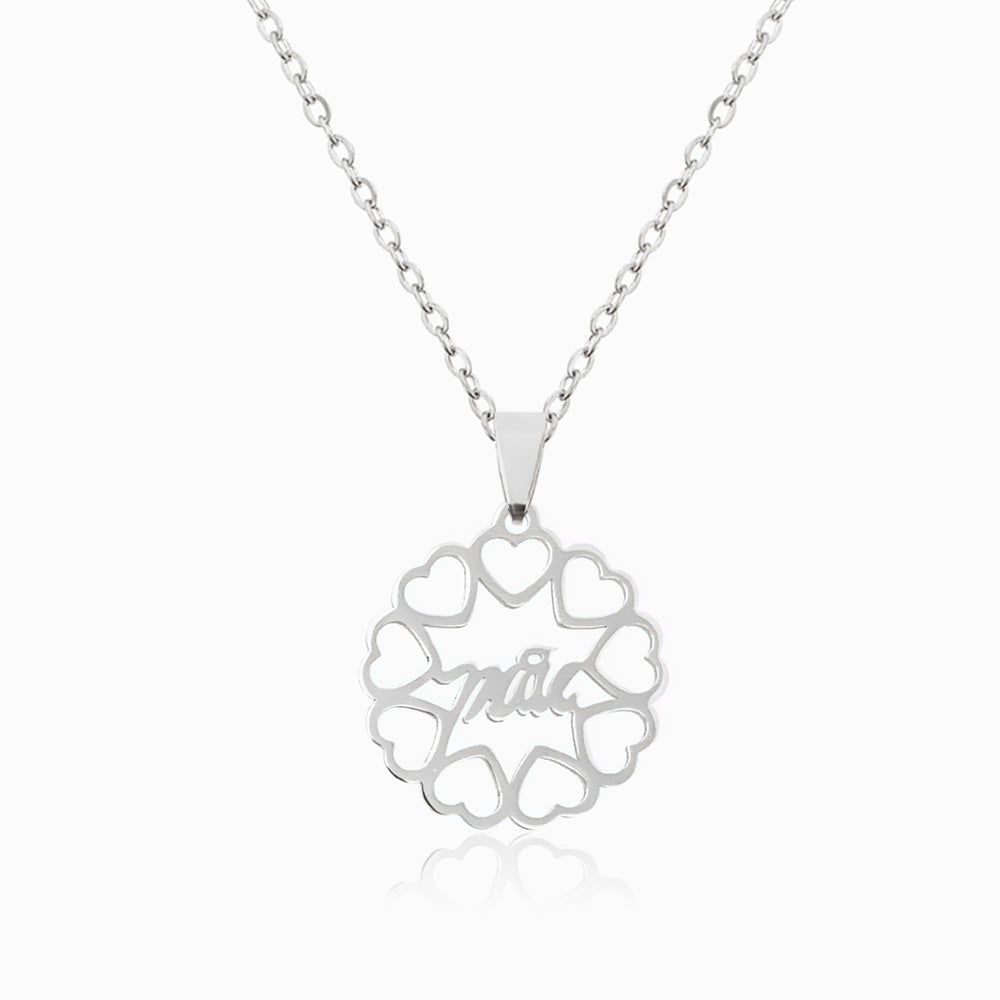 Colar Adoro-te Mãe em Aço Inoxidável
