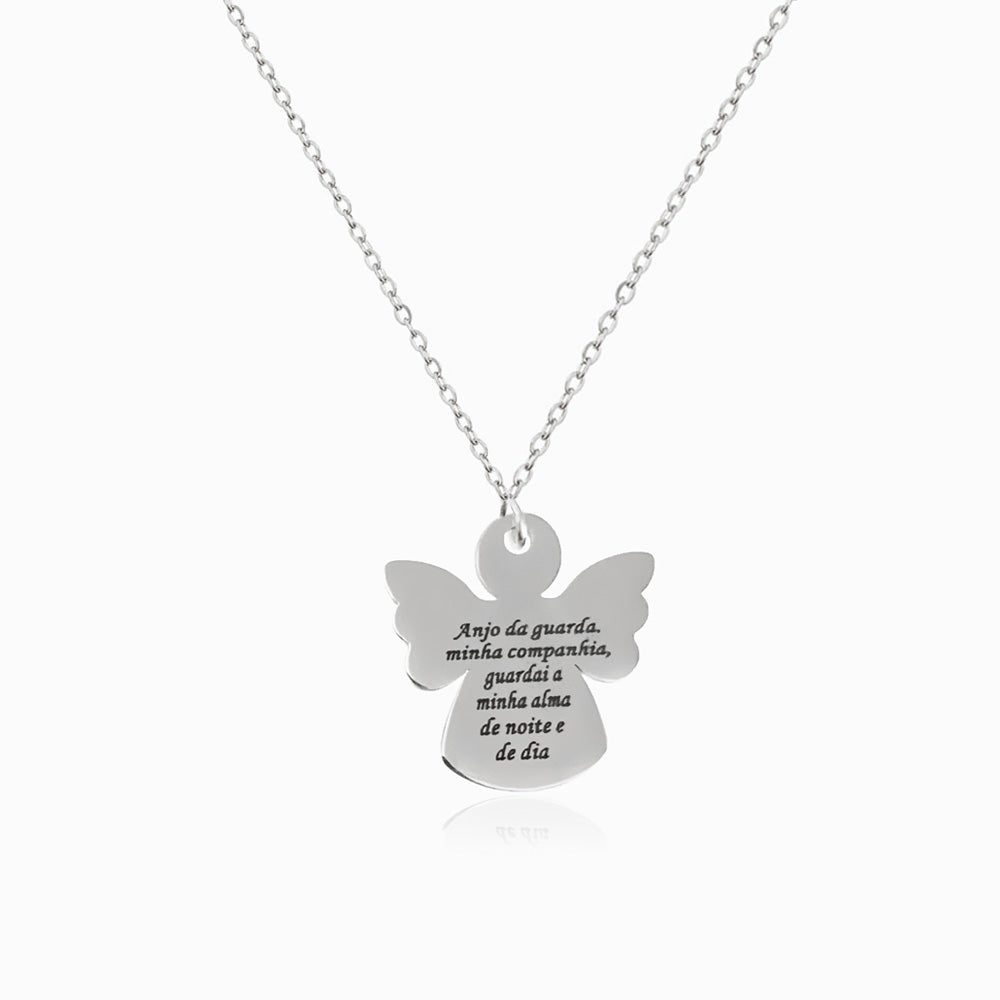 Colar Anjo da Guarda em Aço Inoxidável