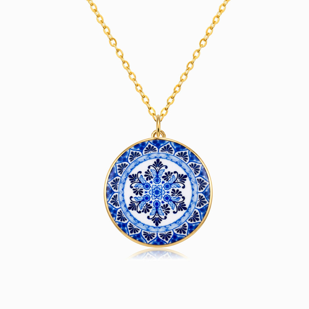 Colar Azulejo em Aço Inoxidável