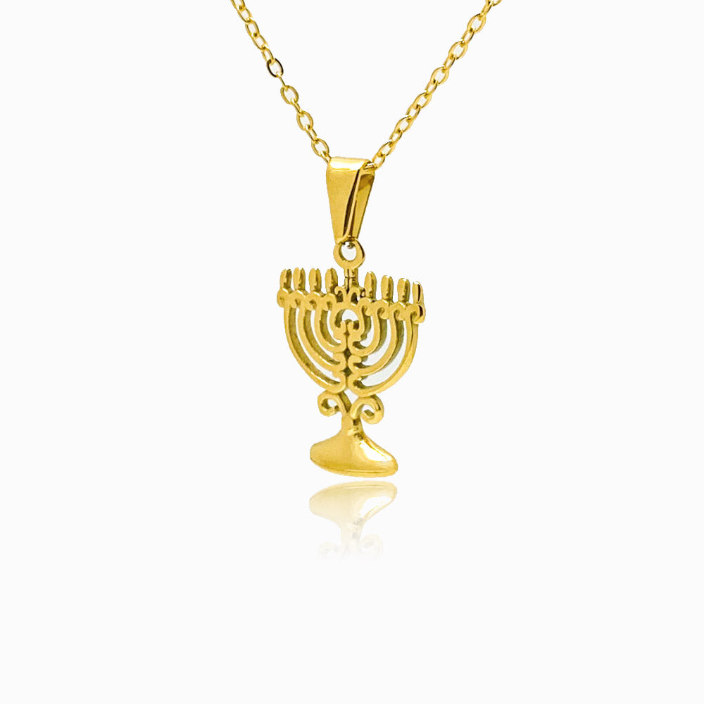 Colar Candelabro em Aço Inoxidável