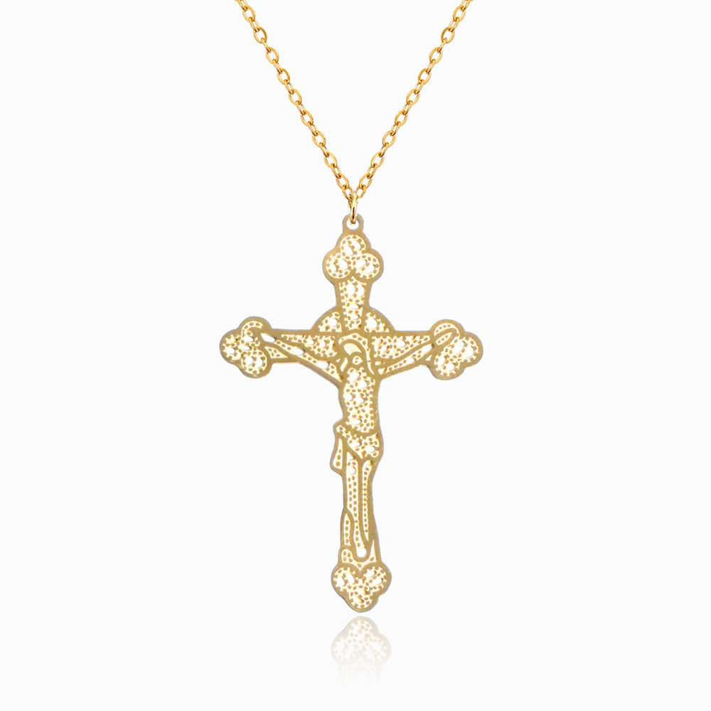 Colar Crucifixo em Aço Inoxidável