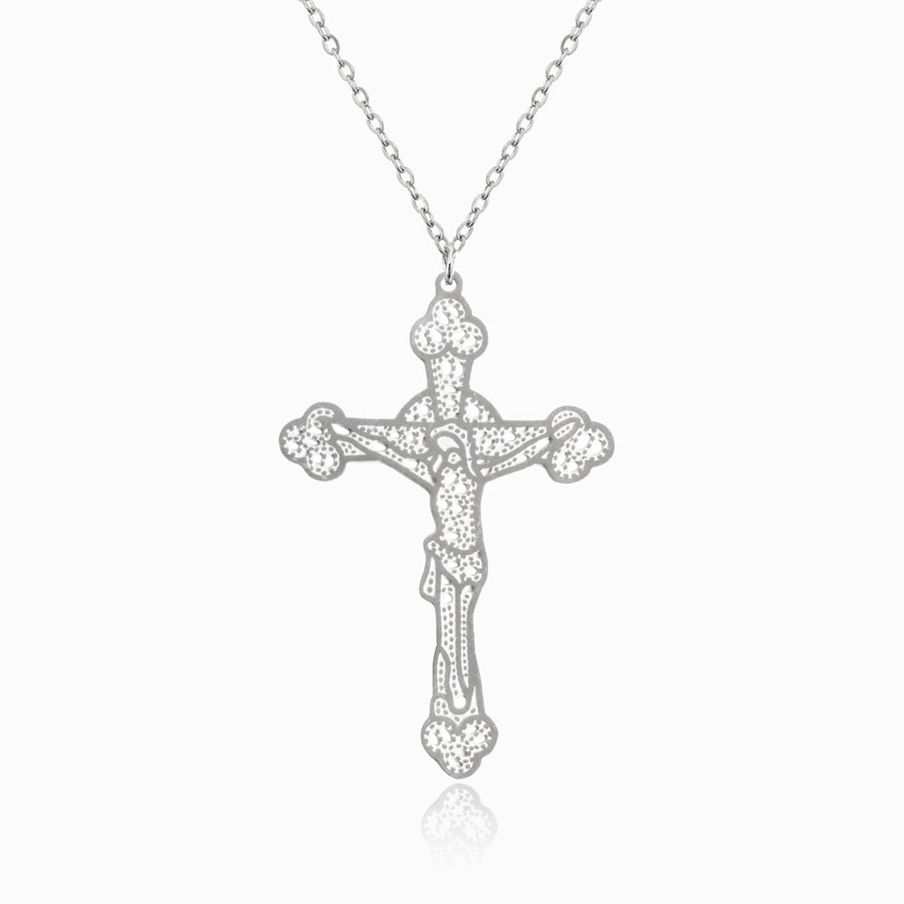 Colar Crucifixo em Aço Inoxidável