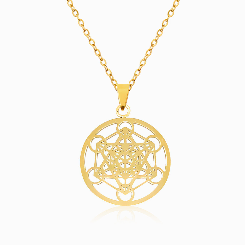 Colar Cubo de Metatron - Aço Inoxidável