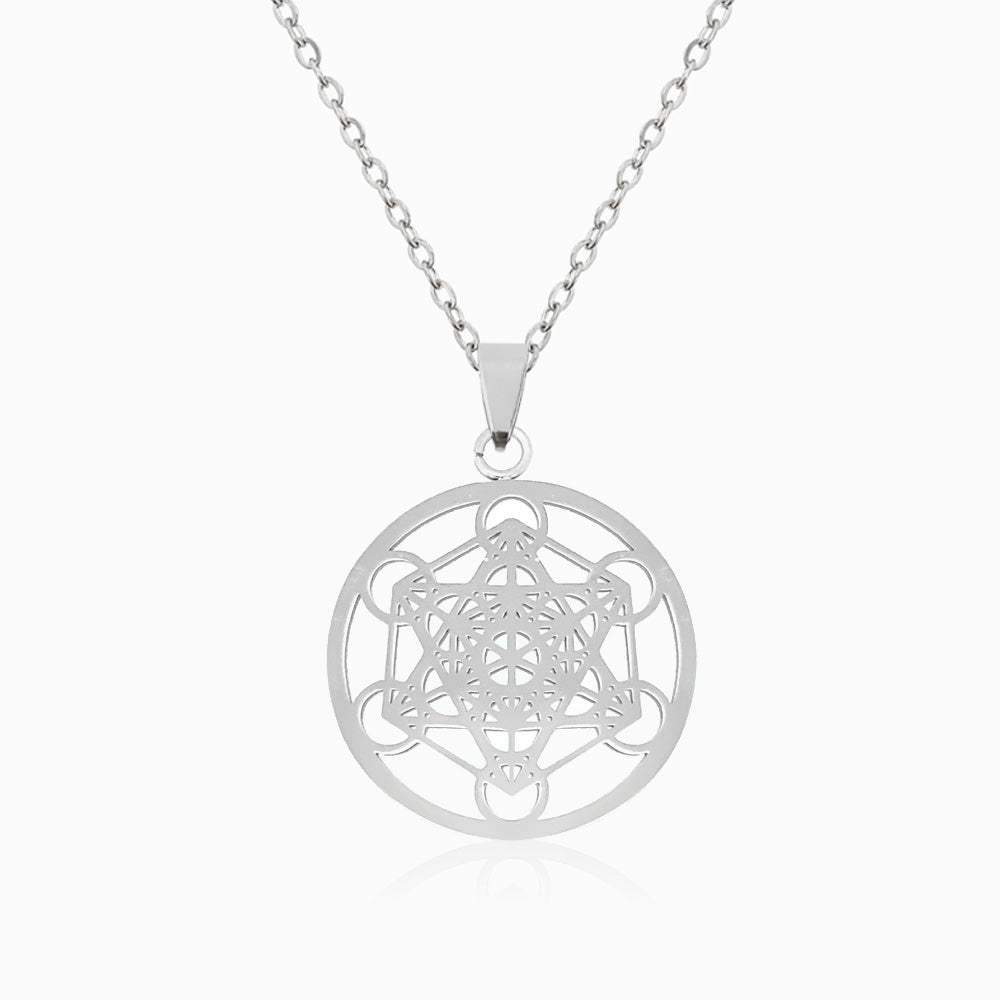 Colar Cubo de Metatron - Aço Inoxidável
