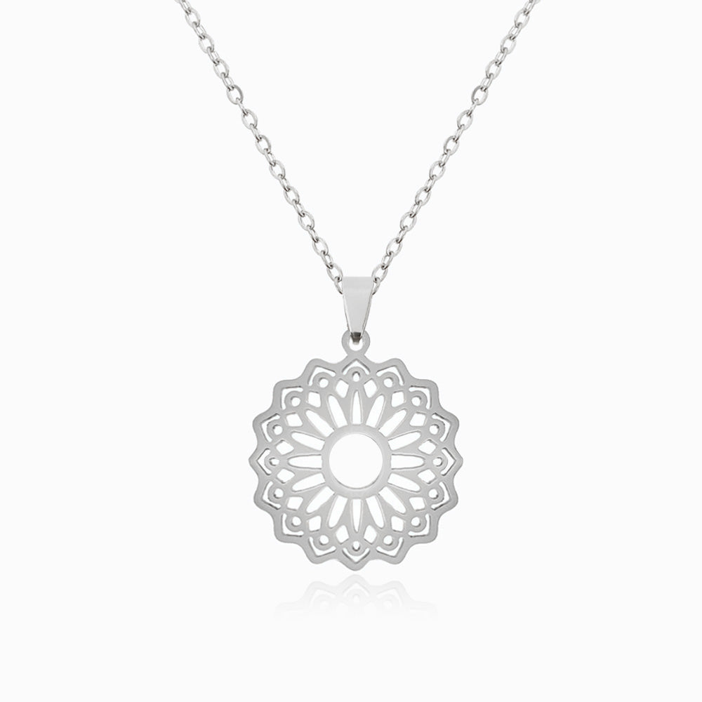 Colar Flor da Vida em Aço Inoxidável