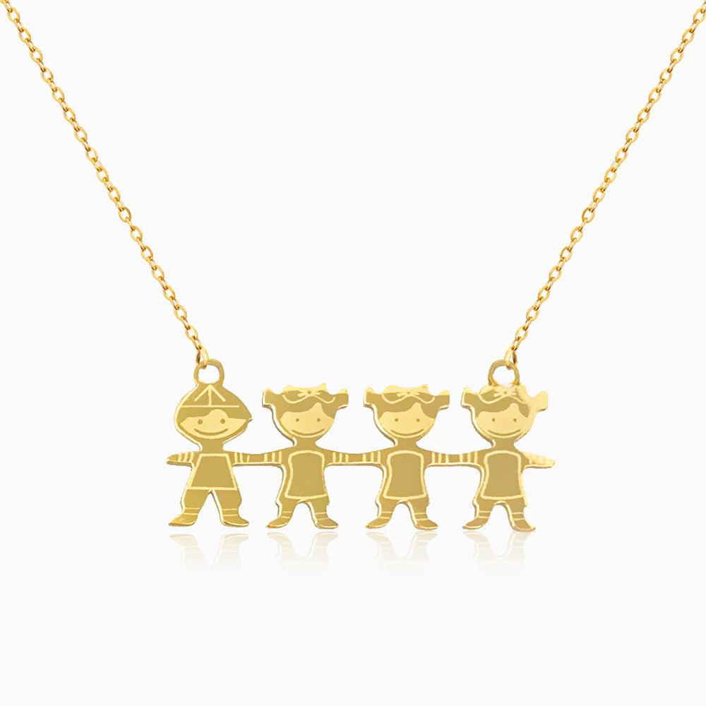 Colar Meninas e Meninos em Aço Inoxidável