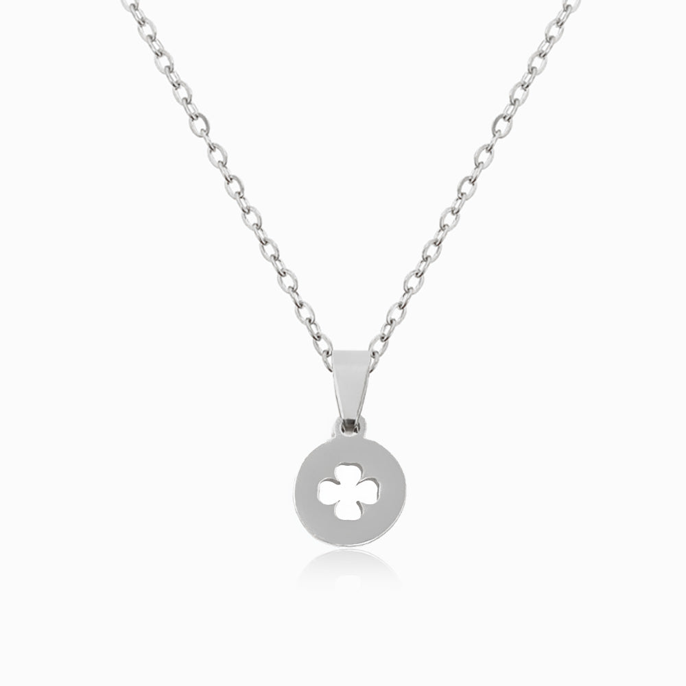Colar Minimalista Trevo em Aço Inoxidável