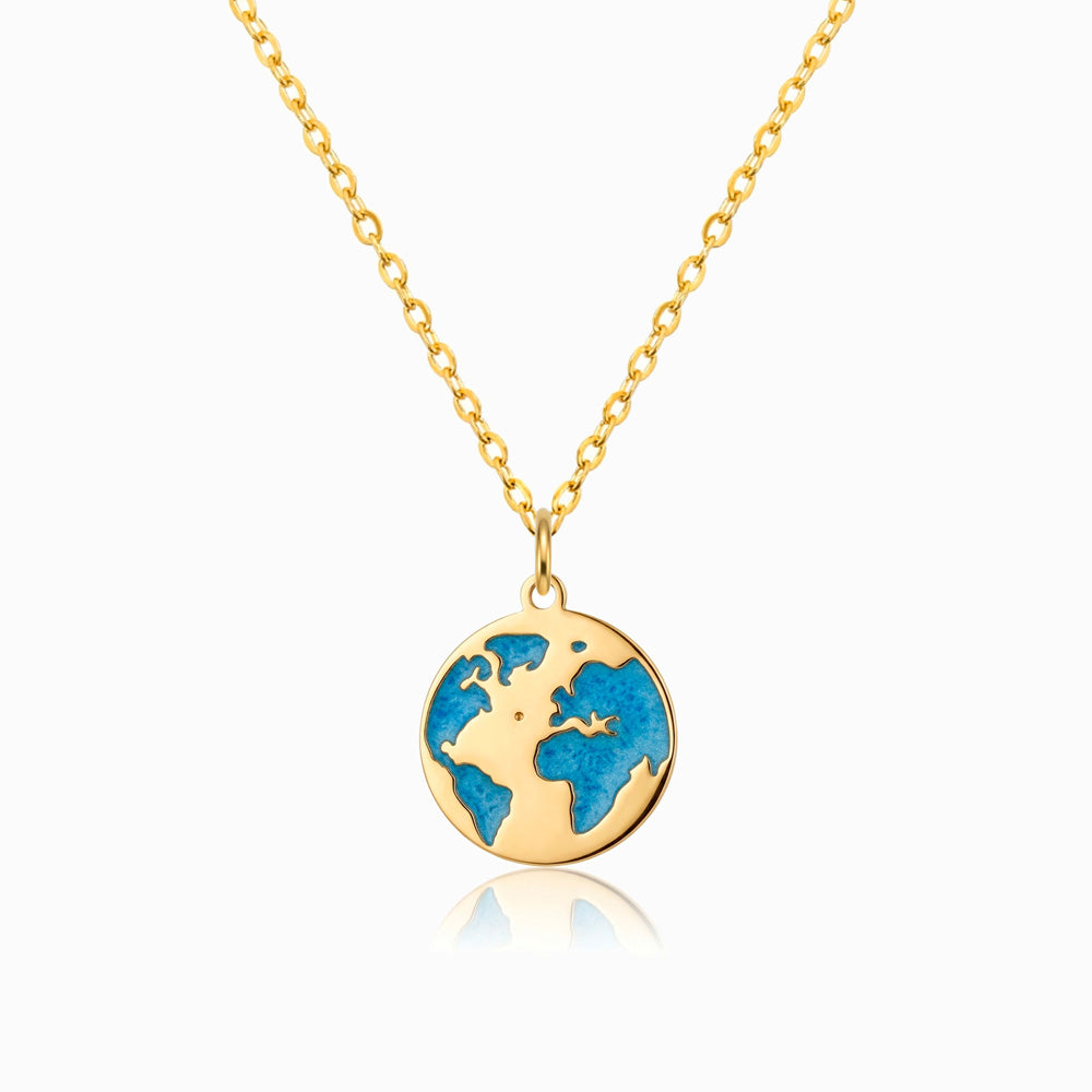 Colar Mundo em Aço Inoxidável