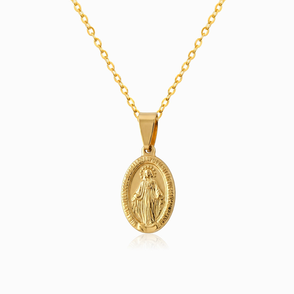 Colar Nossa Senhora em Aço Inoxidável