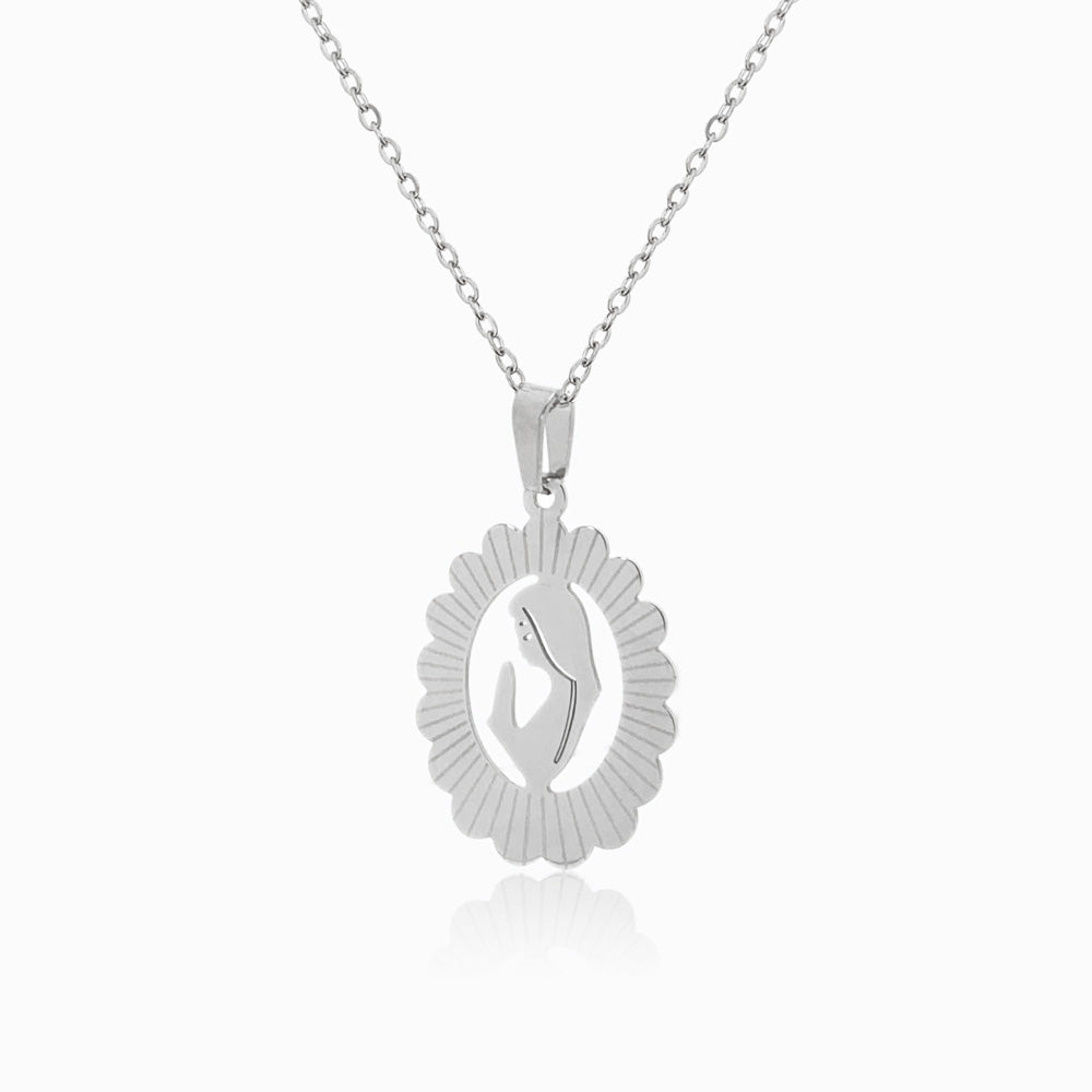 Colar Nossa Senhora em Aço Inoxidável