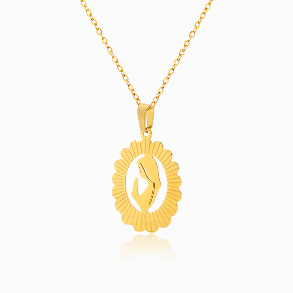 Colar Nossa Senhora em Aço Inoxidável