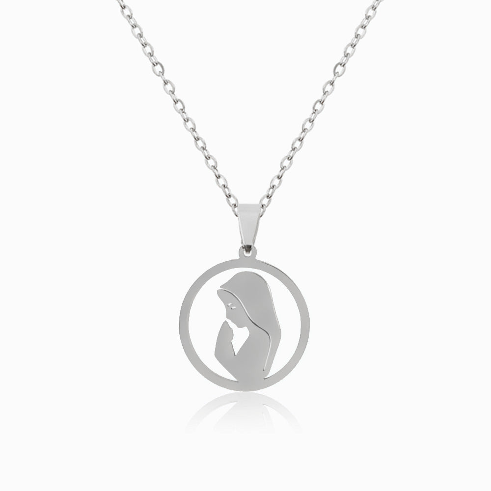 Colar Nossa Senhora em Aço Inoxidável