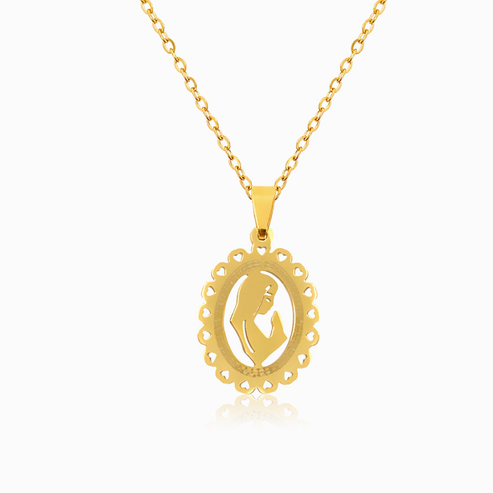 Colar Nossa Senhora em Aço Inoxidável