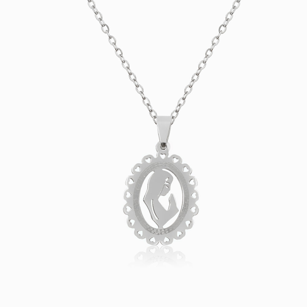 Colar Nossa Senhora em Aço Inoxidável