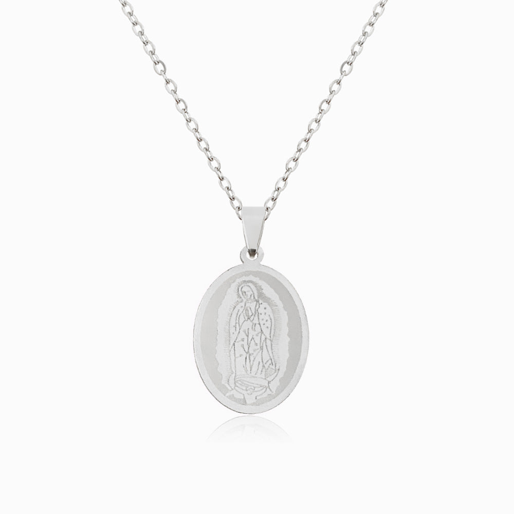 Colar Nossa Senhora em Aço Inoxidável