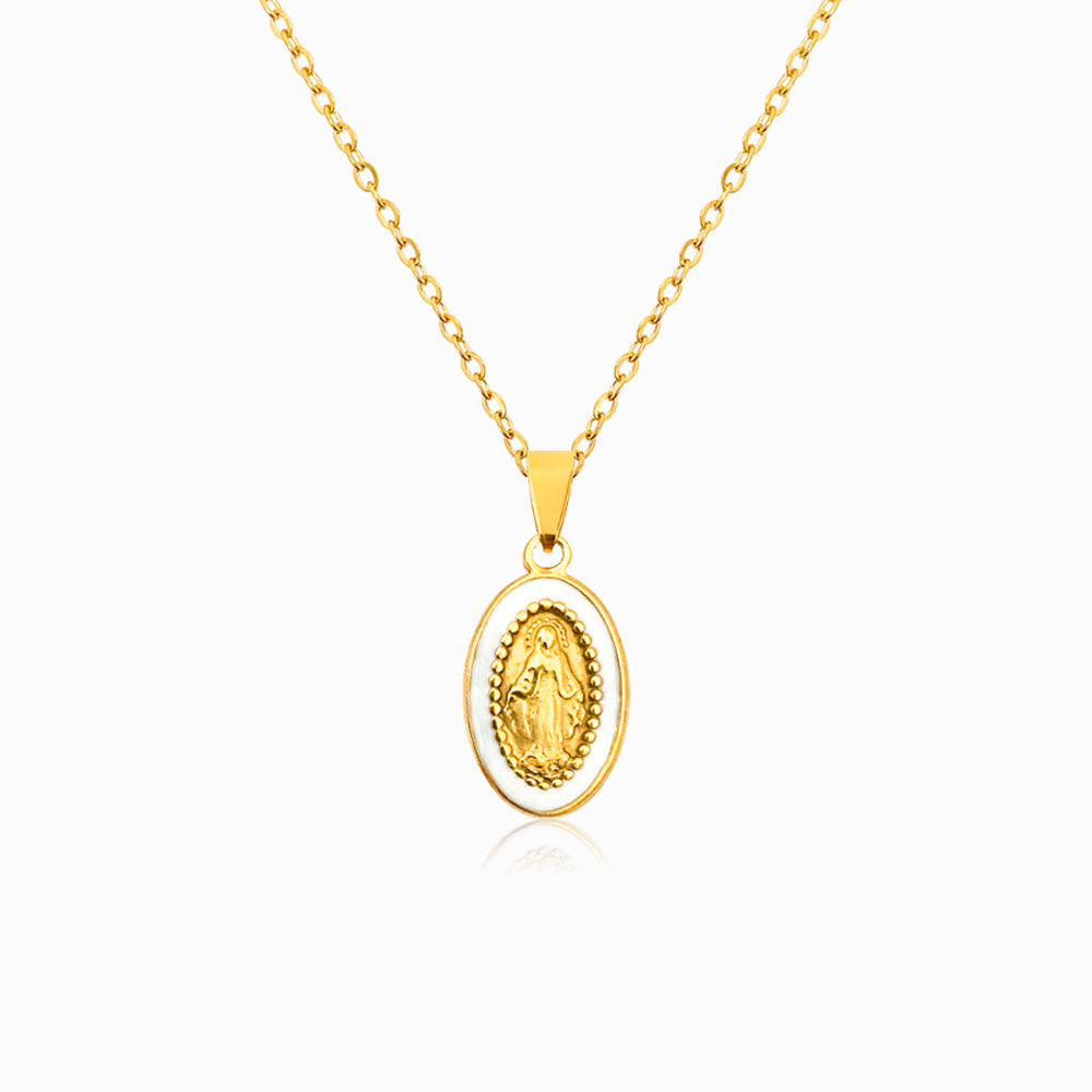 Colar Nossa Senhora em Aço Inoxidável