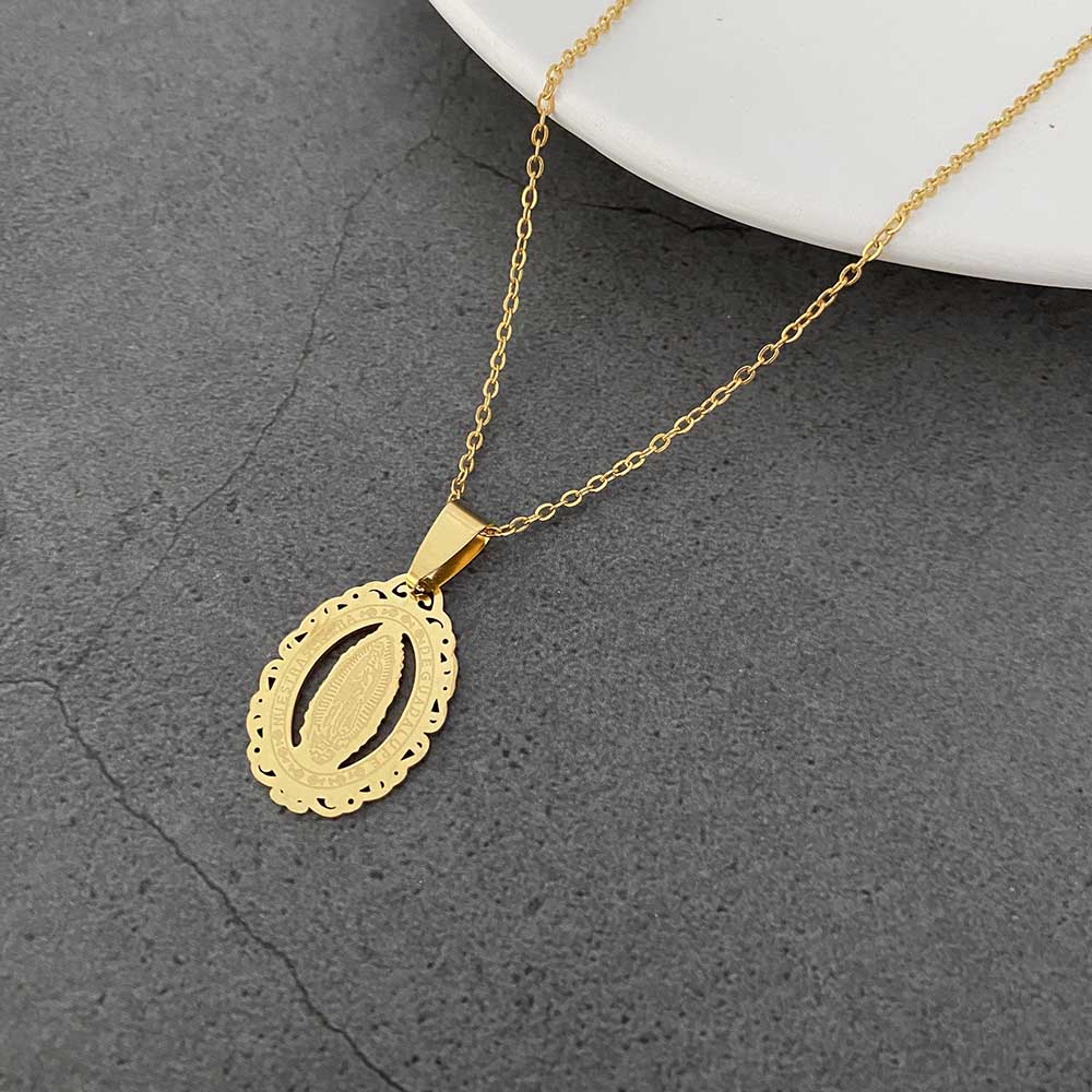 Colar Nossa Senhora em Aço Inoxidável