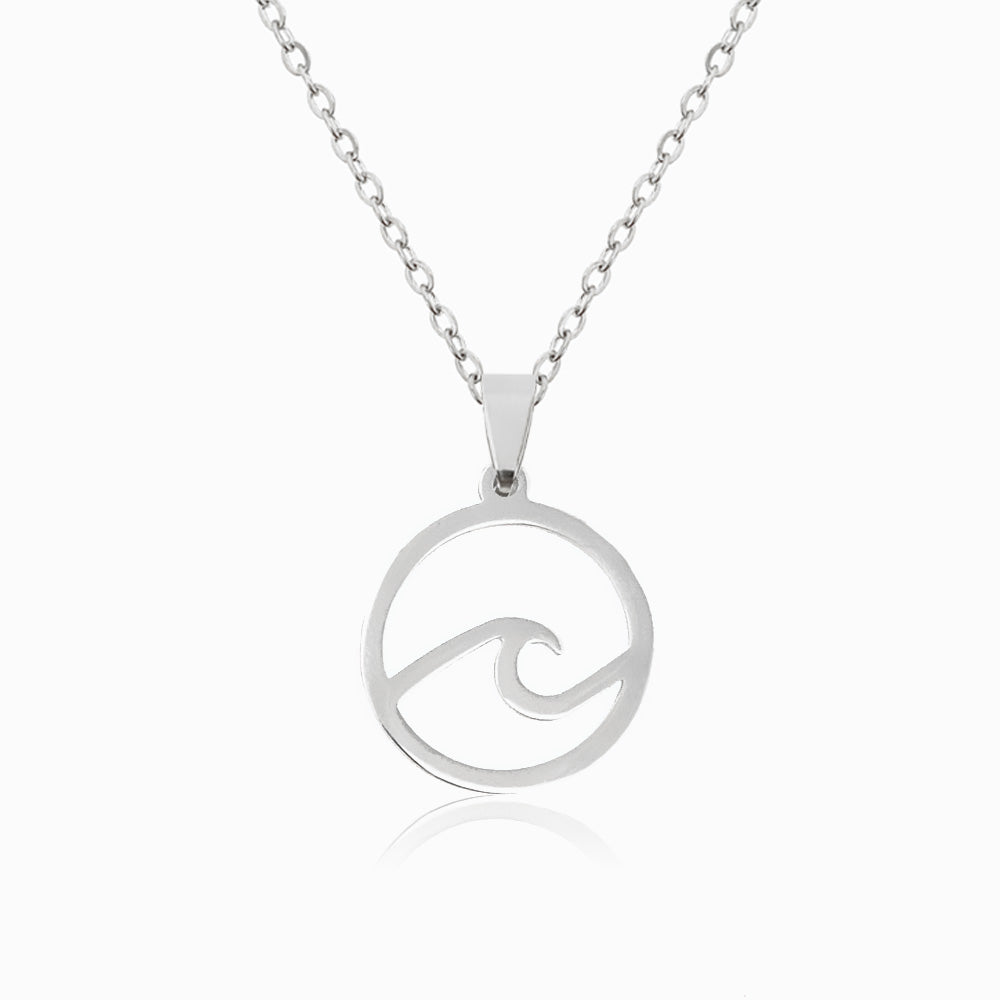 Colar Onda do Mar em Aço Inoxidável
