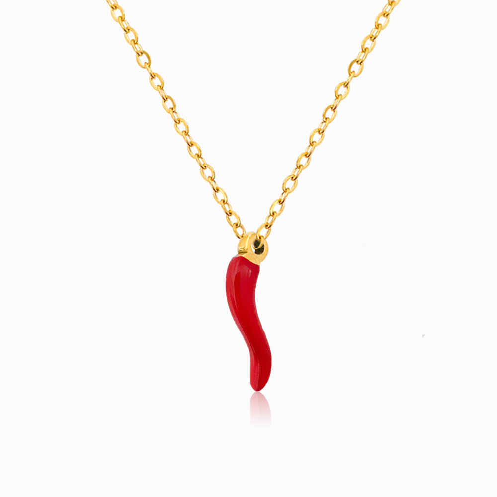 Colar Piri-piri em Aço Inoxidável e Esmalte
