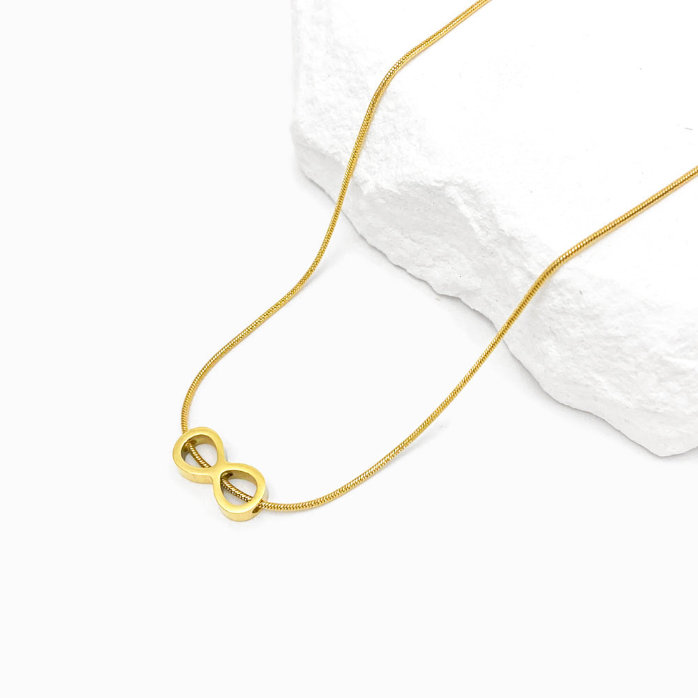 Colar Símbolo do Infinito em Aço Inoxidável - Moderno & Minimalista