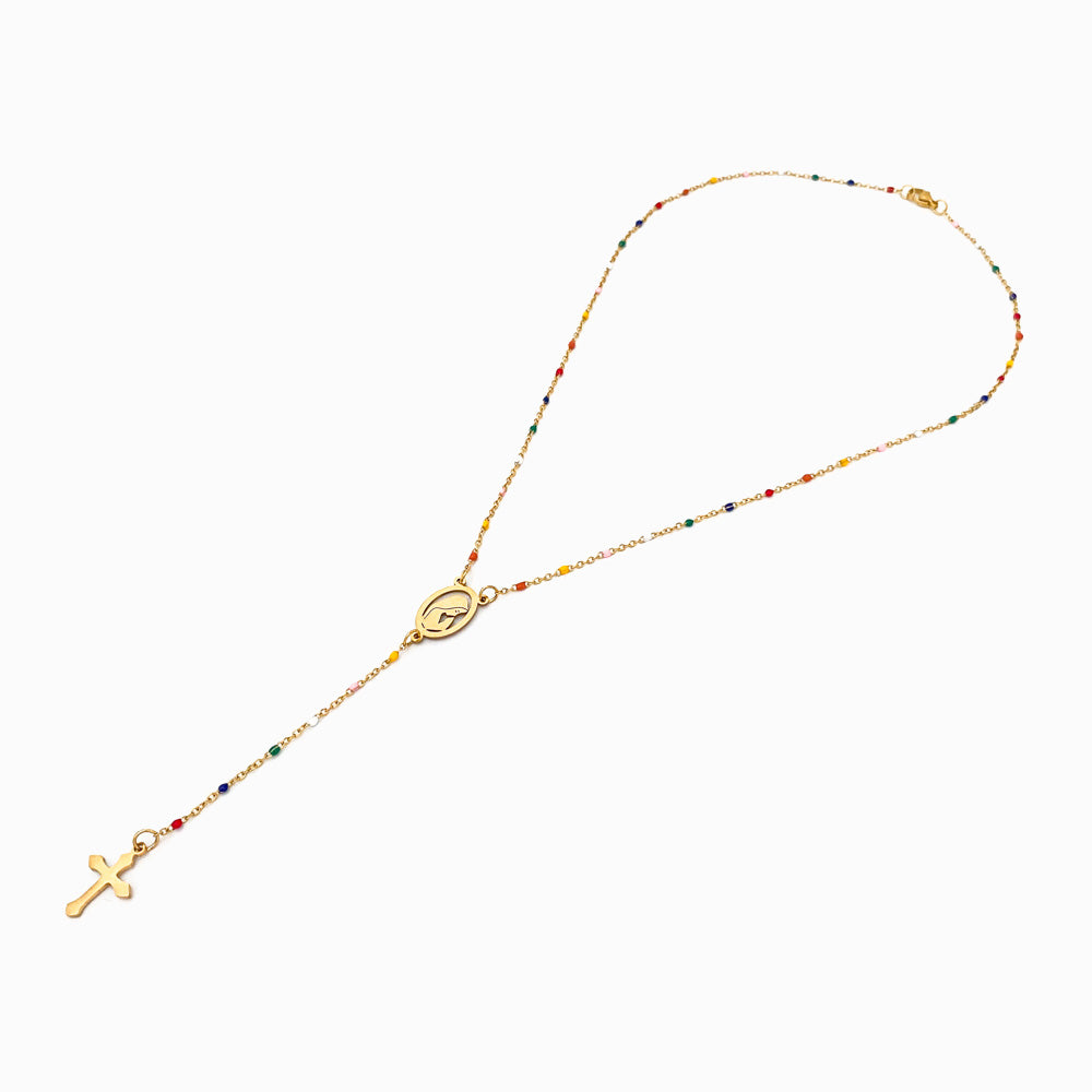 Colar Rosário em Aço Inoxidável