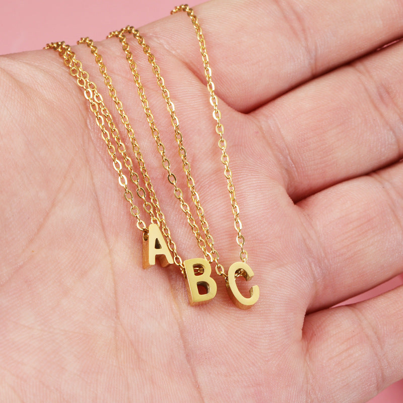 Colar com Inicial em Aço Inoxidável Personalizado