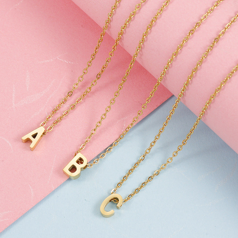 Colar com Inicial em Aço Inoxidável Personalizado