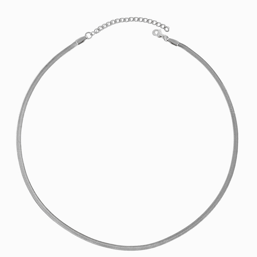 Fio Malha Snake Achatada 3mm em Aço Inoxidável