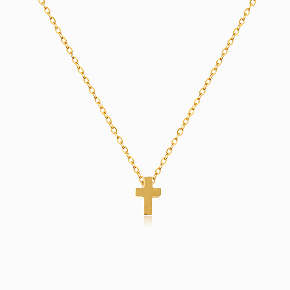 Colar Cruz Minimalista em Aço Inoxidável