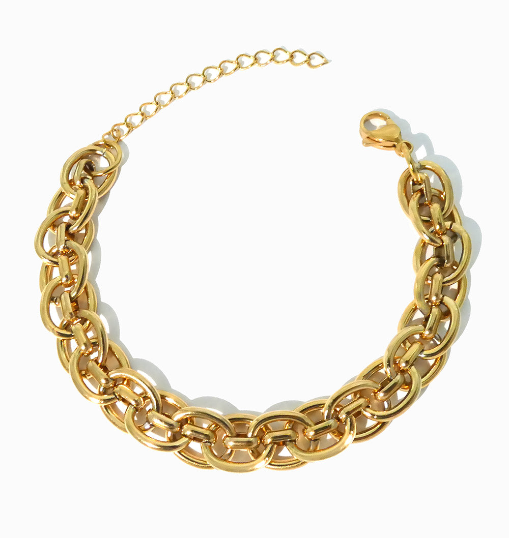 Pulseira Hip Hop em Aço Inoxidável