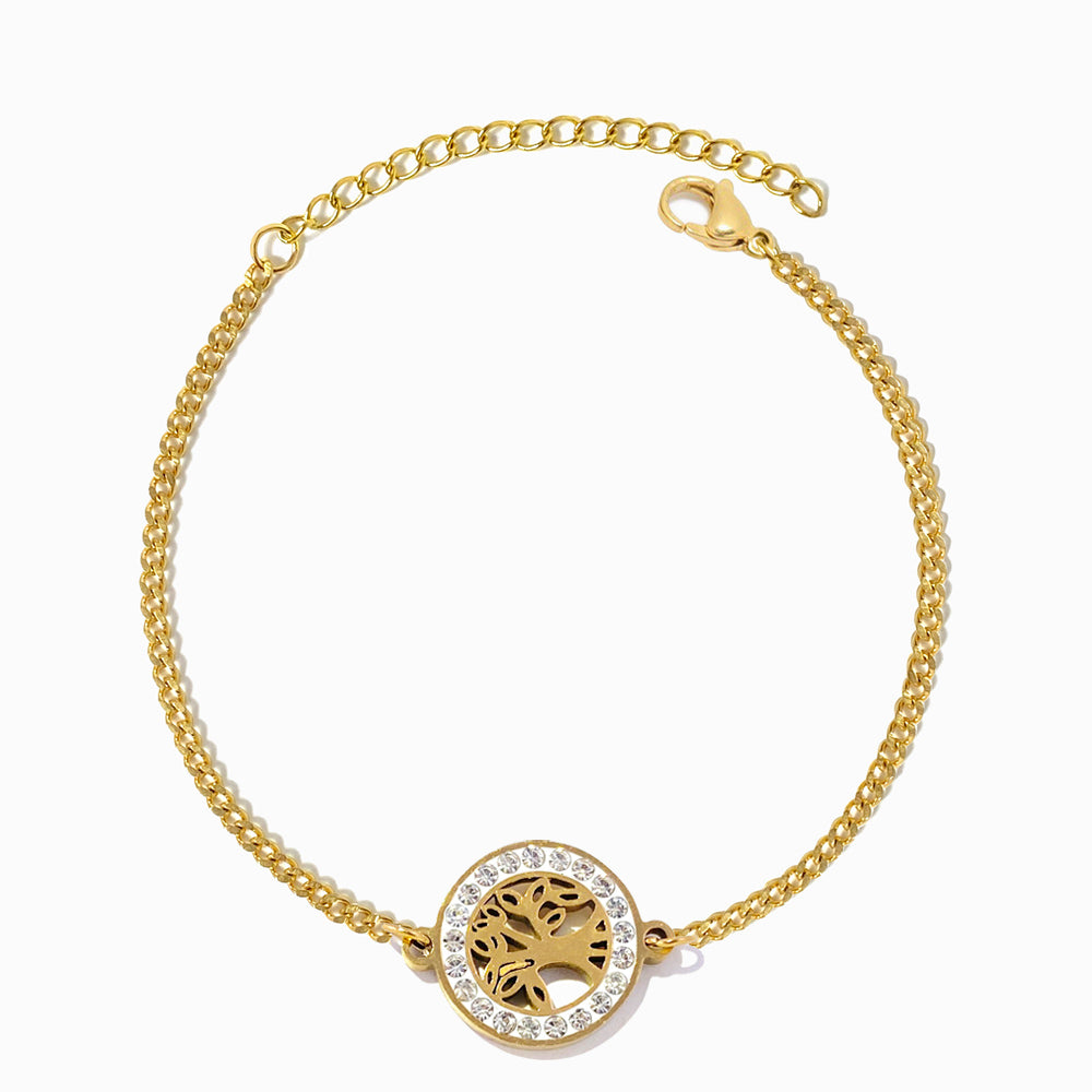 Pulseira Árvore da Vida em Aço Inoxidável