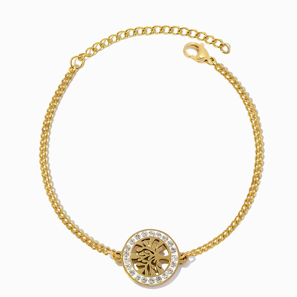 Pulseira Árvore da Vida em Aço Inoxidável