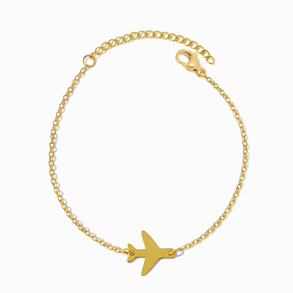 Pulseira Avião em Aço Inoxidável
