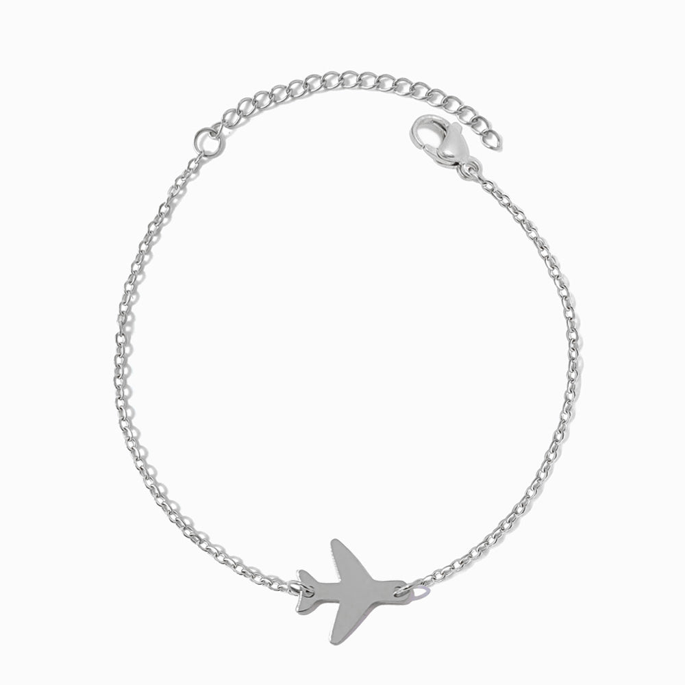Pulseira Avião em Aço Inoxidável